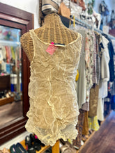 Load image into Gallery viewer, Amy Brill Beige Silk Crinkle Sleeveless Layering Top
