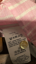 Load image into Gallery viewer, Seidensticker Pink &amp; White Linen stripes button down belt detail Shirt Dress
