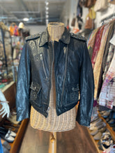 Load image into Gallery viewer, zadig &amp; voltaire Black Leather stud accents Asymmetrical cropped Jacket, Size S
