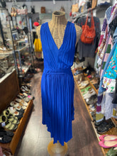 Load image into Gallery viewer, Ramy Brook Blue Polyester W/Rope Belt &amp;  plunge neck Dress, Size S

