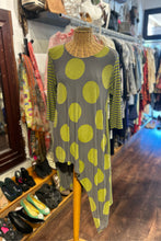 Load image into Gallery viewer, Alembika grey &amp; green Viscose blend polka dot &amp; stripe layering Top
