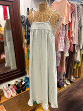 Load image into Gallery viewer, House No. 23 seafoam &amp; lavender Cotton Crinkle Halter midi Dress
