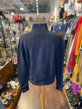 Load image into Gallery viewer, MONCLER Navy blue Knit solid half button Nylon front Sweater, Size S

