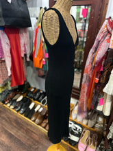 Load image into Gallery viewer, Enza Costa Black cotton &amp; nylon button down Sleeveless Dress
