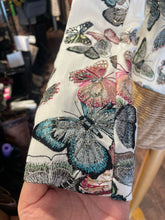 Load image into Gallery viewer, L'agence white &amp; multi 100% cotton Butterflies open style embroidered Blazer, Size 00
