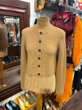 Load image into Gallery viewer, Loulou Studio Camel Cashmere Blend knit Cropped cardigan Sweater
