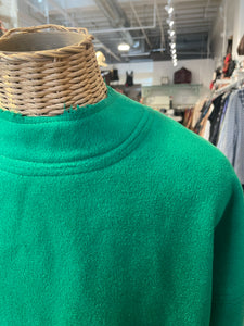 Marques'Almeida Green Wool Blend solid Half zip oversized Jacket/Top, Size S