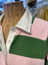 Load image into Gallery viewer, Clare V. pink &amp; green Cotton Stripe &quot;preppy chic&quot; Top, Size M
