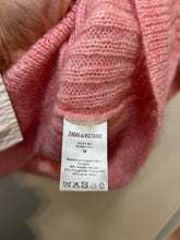Load image into Gallery viewer, zadig &amp; voltaire "authenitic/preowned" Pink Mohair knit Longsleeve Sweater W/Trim, Size M
