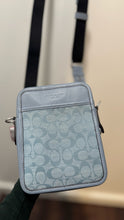 Load image into Gallery viewer, Coach Baby blue Leather CC logo crossbody Purse
