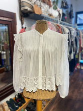 Load image into Gallery viewer, ISABEL MARANT White Blend Prairie style Button Up Top
