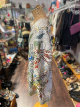 Load image into Gallery viewer, Johnny Was multicolor Silk Floral Longsleeve keyhole Top, Size XL
