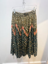 Load image into Gallery viewer, Ulla Johnson Green Cotton Tie Dye Belted Long Skirt, Size 4
