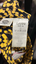 Load image into Gallery viewer, Ganni Marigold Viscose Floral assym. accent elastic waist Skirt, Size 36
