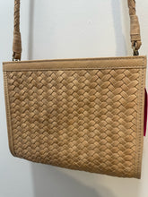 Load image into Gallery viewer, Bembien Tan Leather Woven crossbody Purse
