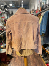 Load image into Gallery viewer, madewell Blush Pink calf suede Button Up Cropped Jacket, Size S
