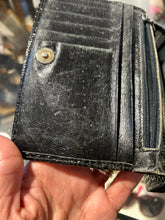 Load image into Gallery viewer, CHANEL Black Reptile leather tri-fold Wallet, Rare &amp; Vintage AS IS condition

