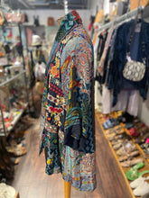 Load image into Gallery viewer, Johnny Was green multi 100% silk Boho Flowy Layering Top, Size S
