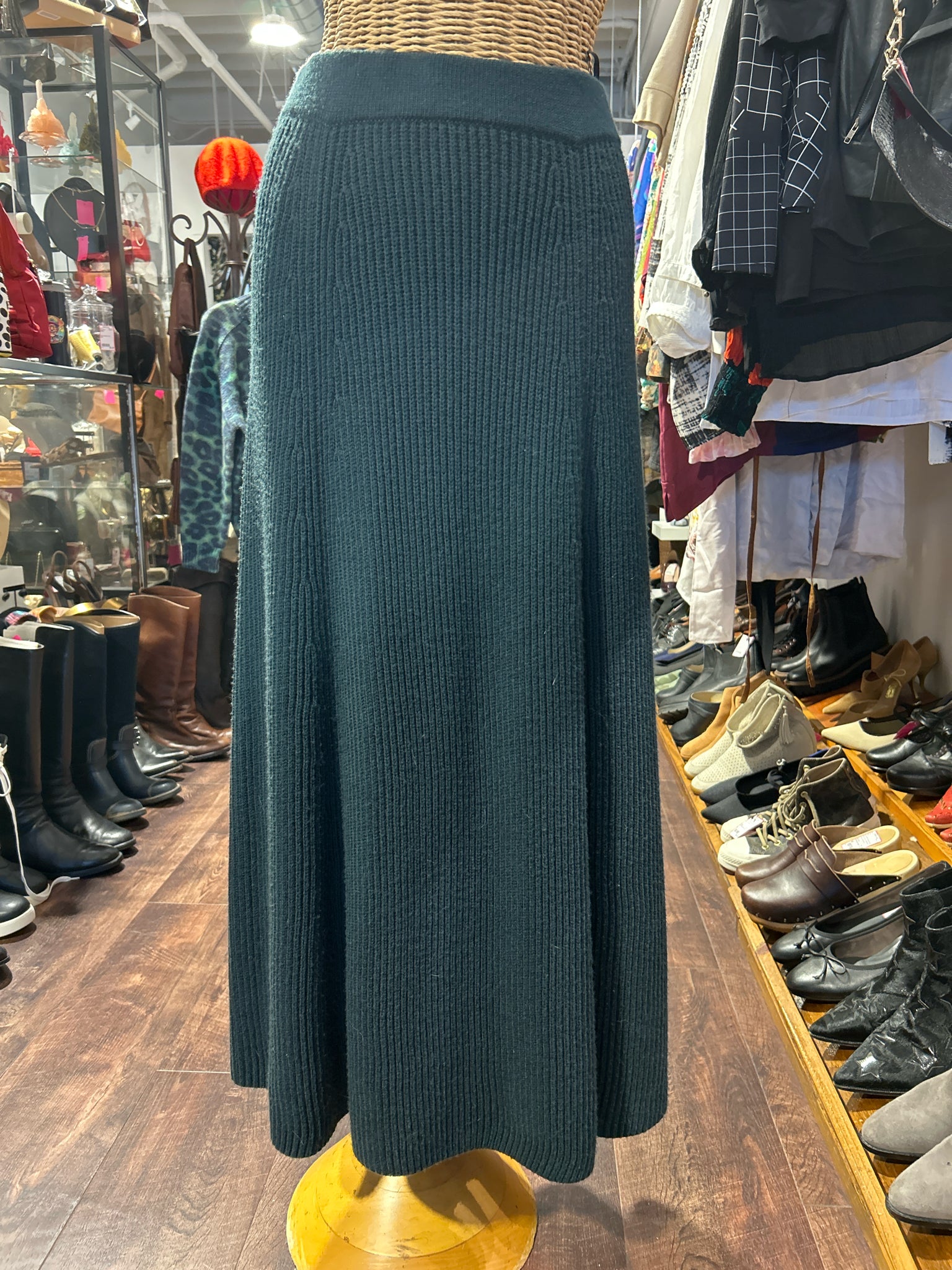 zimmermann forest Wool knit Ribbed midi Skirt