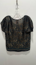 Load image into Gallery viewer, Comme Ca Ism multi Silk Paisley quater sleeve Boxy Top
