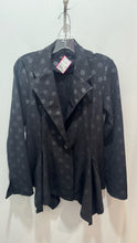Load image into Gallery viewer, Alembika Black Blend Polka Dot fit &amp; flare Blazer, Size 1=Small
