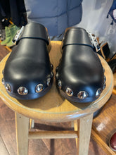 Load image into Gallery viewer, Ganni Black &amp; silver Leather clogs, Duster Incl., Size 38
