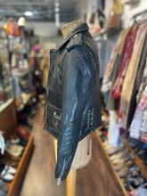 Load image into Gallery viewer, zadig &amp; voltaire Black Leather stud accents Asymmetrical cropped Jacket, Size S
