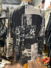 Load image into Gallery viewer, Unbreakit Black &amp; White Silk Blend Newsprint Top, Size S
