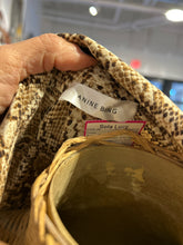 Load image into Gallery viewer, Anine Bing beige &amp; brown 100% silk snake print button down Dress, Size L
