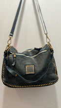 Load image into Gallery viewer, Compagnia Italiana Teal Leather stud accents multi strap option Purse
