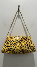 Load image into Gallery viewer, Stuart Weitzman Yellow patent leather Leopard Size Medium shoulder Purse
