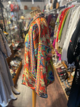 Load image into Gallery viewer, Johnny Was multicolor Fleece abstract floral Sherpa Zip Up Jacket, Reversilbe, Size 1X
