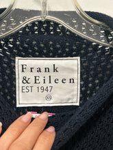 Load image into Gallery viewer, Frank &amp; Eileen Navy Cotton open knit Sweater
