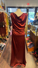 Load image into Gallery viewer, STAUD Cinnamon Silk rouched Sleeveless Dress
