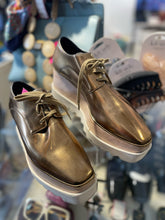 Load image into Gallery viewer, Stella McCartney Gold vegan leather platform Lace Up Shoe, Size 39

