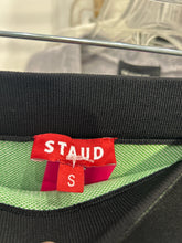 Load image into Gallery viewer, STAUD black, red, blue Viscose &amp; Nylon cut outs Cropped Top
