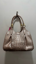 Load image into Gallery viewer, Brahmin White Gold Leather gold hardware shoulder/handbag Purse
