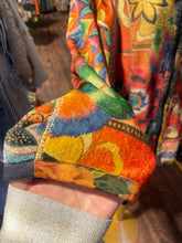 Load image into Gallery viewer, Johnny Was multicolor Fleece abstract floral Sherpa Zip Up Jacket, Reversilbe, Size 1X

