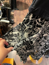 Load image into Gallery viewer, Alembika Black &amp; Grey Viscose blend Floral Maxi Dress, Size 2=Medium
