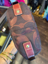 Load image into Gallery viewer, Coach Dark Red canvas &amp; leather Monogram brass accents Small Purse
