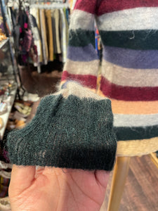 ISABEL MARANT multi color Mohair striped Longsleeve Sweater, Size 38