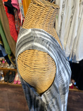 Load image into Gallery viewer, INIZIO Grey &amp; White Linen Tie Dye Sleeveless NWT Dress
