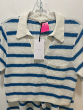 Load image into Gallery viewer, onia white &amp; blue Linen Stripe NWT pant 2 piece
