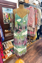 Load image into Gallery viewer, Acne Studios green, purple, &amp; white Viscose water color Tank midi Dress
