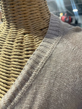 Load image into Gallery viewer, Erica Tanov Tan 100% cotton knit cardigan, Size 2=Medium
