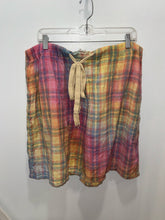 Load image into Gallery viewer, LOEWE pink, yellow, blue Cotton Checkered Drawstring Shorts
