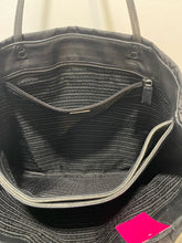 Load image into Gallery viewer, Prada Black Nylon tessuto Size large tote side traingle Purse
