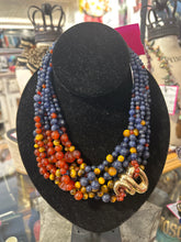 Load image into Gallery viewer, kYLO brown,blue &amp; red Vermeil pendant tiger's eye,lapis,carnelian Necklace
