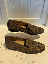 Load image into Gallery viewer, donald j pliner Nutmeg canvas Size 9 beading loafer Shoe
