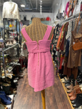 Load image into Gallery viewer, Patou Pink Cotton Tweed Sleeveless gold accents, Size 34 Dress

